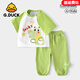 G.DUCK HELLO小黃鴨寶寶套裝夏男童短袖長(cháng)褲套裝女童寬松居家服套裝夏款套裝 鱷魚(yú) 多寶 90 肩扣