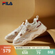 FILA斐樂(lè )官方女鞋復古運動(dòng)鞋秋款山丘鞋厚底老爹鞋舒適輕便休閑鞋 微白/樸色-WM 37.5