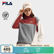 FILA 斐樂(lè )官方【楊冪同款】女子套頭衛衣冬休閑舒適拼色針織長(cháng)袖上衣