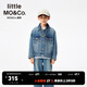 little MO&Co.童裝25春裝新款女童純棉牛仔外套兒童夾克男童薄款 牛仔藍色 140 140/68