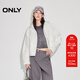 ONLY2025秋季新款休閑個(gè)性撞色寬松挺闊短款連帽外套女|125136018 A43 奶油白色 S (160) 80A