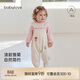 babylove女寶寶背帶褲春秋季純棉紗布褲子嬰兒洋氣外出服休閑褲拾花日記