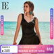范德安（BALNEAIRE）小黑裙系列連體泳衣女大碼溫泉顯瘦保守裙式微胖遮肉游泳60771 XL