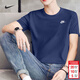 耐克（NIKE）T恤男 2026新款春夏男子運動(dòng)戶(hù)外休閑裝跑步寬松全棉圓領(lǐng)半袖短袖 熱銷(xiāo)/藏青藍/新款 L (175/92A)