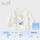 戴維貝拉Hello Kitty聯(lián)名兒童T恤女童抗菌打底衫秋裝上衣