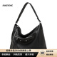 FANCYCHIC真皮韓版大容量雙肩包女2026秋冬新款頭層牛皮自然摔百搭托特女包 黑色 31*12*24