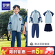 羅蒙小學(xué)生校園服飾兒童幼兒園園服春秋季三四件套班服夏季運動(dòng)套裝 春夏四件套 男童 120