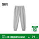 森馬（Semir）休閑褲女冬季發(fā)熱抑菌抓絨純色束腳長(cháng)褲保暖基礎百搭女生衛褲 中花灰00510 L