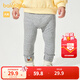 巴拉巴拉童裝寶寶褲子女童嬰兒打底褲翻腳口設計精致繡花可愛(ài)萌趣 淺花灰00202 90
