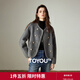 初語(yǔ)雙面呢外套女2025秋季新款輕奢雙排扣短款羊毛雙面呢上衣 麻灰色 S