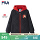 FILA【新雪麗棉】斐樂(lè )兒童棉服2026春新款男中大童連帽外套新年款 傳奇藍-NV 150