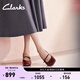 Clarks其樂(lè )Nyta45 Shine女鞋夏季新款瑪麗珍小皮鞋學(xué)院方跟單鞋高跟鞋 酒紅色 261728564 36