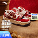 安踏好事發(fā)生|板鞋潮流百搭時(shí)尚情侶鞋26年新款運動(dòng)鞋休閑紅色板鞋 【芝士蛋糕】象牙白/馬踏紅/基礎黑 42 （男8.5碼）