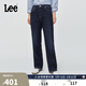 Lee品429標準直腳磨毛深藍色女保暖牛仔褲 深藍色 28