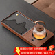 兮元記茶具套裝一整套小型茶臺燒水壺一體茶盤(pán)煮茶器家用高檔汝窯泡茶臺 觀(guān)遠山電陶爐一體茶盤(pán)+提梁壺