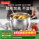 Momscook 不銹鋼湯鍋淺燒鍋燉湯鍋復底加厚 玻璃蓋 SUS304 電磁爐燃氣通用 24×13.5CM湯鍋 24cm