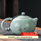 祥業(yè)song杯子汝窯泡茶壺陶瓷大號功夫茶具西施壺汝瓷單壺提梁壺泡茶器 汝窯鋦釘大西施壺單壺 300ml