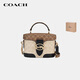 蔻馳（COACH）【品牌直供】女士GEORGIE斜挎手提包黑色配卡其色CBR31禮物