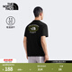 北面（The North Face）男印花速干衣短袖T恤戶(hù)外休閑透氣25春夏新款|8DE7 JK3/黑色 XL (180)