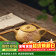 藏壺天下宜興紫砂壺純手工刻繪紫砂茶具原礦黃金段泥家用泡茶壺冰心石瓢壺 冰心石瓢 255ml