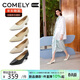 康莉（COMELY）粗跟高跟鞋女春季新款羊皮時(shí)尚優(yōu)雅百搭通勤職業(yè)工作鞋 黑色 37