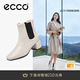 愛(ài)步（ECCO）女靴 時(shí)尚簡(jiǎn)約百搭切爾西靴粗跟中筒靴子女 型塑290993 冰白色29099301017 39