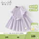 戴維貝拉（DAVE＆BELLA）兒童裙子夏裝新款女童純棉拼接薄款連衣裙女寶寶公主裙童裙 夢(mèng)幻紫【現貨】 110 cm（建議身高100-110cm）