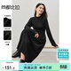 尚都比拉秋冬季新款顯瘦赫本風(fēng)連衣裙洋氣時(shí)髦款長(cháng)裙