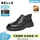 百麗（Belle）高幫休閑皮鞋男新冬商場(chǎng)同款厚底商務(wù)短靴加絨8VY01DD5 黑絨里 42 (260mm)