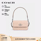 蔻馳（COACH）【品牌直供】女士BRYNN經(jīng)典標志單肩斜挎信封包沙黃拼灰褐色CX798