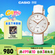 卡西歐（CASIO）手表女SHEEN商務(wù)皮帶石英日韓表送女友禮物SHE-4048PGL-7A