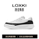 LOXKI/洛克斯基【明星同款】板鞋子男春秋經(jīng)典百搭休閑鞋男 小圓鞋Lite 黑白 【張藝興/蘇醒/武藝同款】 39