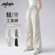 MJ STYLE工裝直筒長(cháng)褲女2026年夏季新款時(shí)尚運動(dòng)顯瘦潮酷涼感高腰百搭褲子