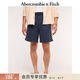 Abercrombie & Fitch美式復古經(jīng)典LOGO抓絨抽繩松緊腰休閑褲短褲25秋季男裝128-5167 深藍色 M (180/80A)