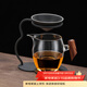 尚言坊茶漏茶濾茶具配件黑陶茶濾網(wǎng)一體玻璃公道杯泡茶神器茶葉過(guò)濾器 6葫蘆過(guò)濾組+念知公道杯