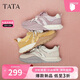 他她（TATA）厚底休閑阿甘鞋女鞋2025春秋CM702CM5 米色 37