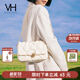 VANESSA HOGAN VH女包蓬蓬軟包質(zhì)感柔軟褶皺菱格方包百搭腋下包牛皮單肩斜挎包