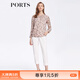 PORTS寶姿商場(chǎng)同款女裝春季滿(mǎn)印花卉真絲上裝LM8B102MPS141 鹽粉色印花 S (4)
