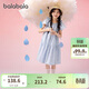 巴拉巴拉女童裙子兒童連衣裙2025夏裝中大童甜美A字塔裙208225111017