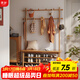 青櫨全實(shí)木換鞋凳衣帽架入戶(hù)門(mén)落地掛衣架鞋架組合一體玄關(guān)門(mén)廳置物架 100cm-櫻桃木色-加粗進(jìn)口橡膠木 11掛鉤+全3A進(jìn)口橡膠木+送貨上門(mén)