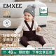 嫚熙（EMXEE）童裝打底褲兒童托舉褲男女寶背帶褲嬰兒包屁褲秋季毛線(xiàn)針織褲 紅棕色 80 cm 【9-18個(gè)月】