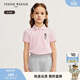 Teenie Weenie Kids小熊童裝25年夏季女童甜美泡泡袖POLO衫 淺粉色 130cm
