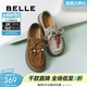 百麗（Belle）復古串珠勃肯鞋女商場(chǎng)同款厚底增高休閑鞋E1R1DCM5預售 灰色 36 (230mm)