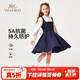 英氏（YEEHOO）兒童裙子女童連衣裙春季時(shí)尚休閑淑女風(fēng)衣服春季新款百搭中大童裝 悅動(dòng)青春深藍 150