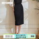 ROEYSHOUSE羅衣新款女裝夏季知性黑修身半身裙OL氣質(zhì)裙子08489 黑色 L