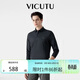 威可多（VICUTU）【小冰T長(cháng)袖】長(cháng)袖T恤商務(wù)Polo領(lǐng)舒適親膚百搭打底衫深藍180/100B