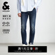 杰克·瓊斯（JACK&JONES）男裝牛仔褲時(shí)尚簡(jiǎn)約日常長(cháng)褲貓須水洗長(cháng)褲彈力修身褲子225432032 A14深牛仔藍 常規 33 180 W33/L32