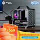方糖機械大師  酷方 C26 聲波 迷你 Matx 支持135mm塔式風(fēng)冷 SFX電源 手提 機箱 透氣面板 桌面小型機箱 典雅黑A(yíng)ir-前置TPYE C 官方標配