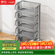 帥仕（shuaishi）廚房果蔬收納架不銹鋼菜籃子用具置物架零食架移動(dòng)小推車(chē)