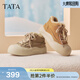 他她（TATA）板鞋冬厚底運動(dòng)女鞋加絨保暖休閑鞋棉鞋子CJF01DD5 灰駝（仿毛里） 37